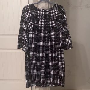Black and White Plaid Dress